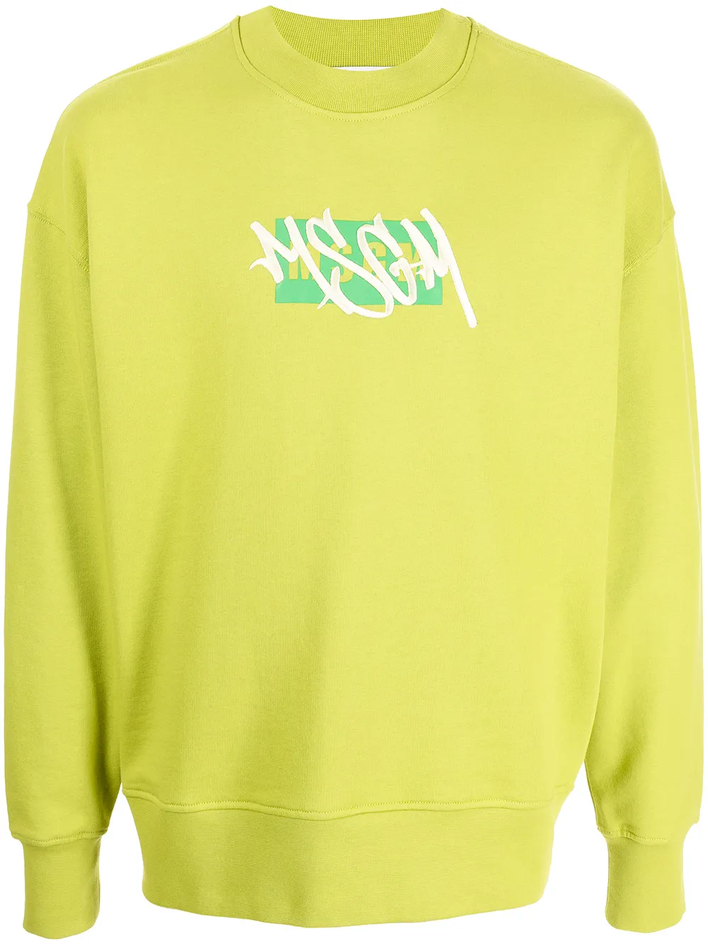 

MSGM sudadera con letras del logo - Verde