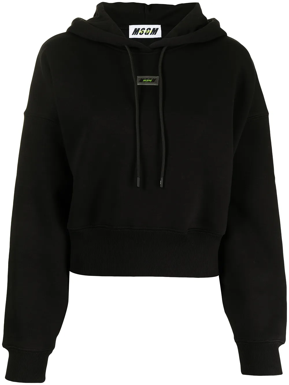 

MSGM logo-print cotton hoodie - Black