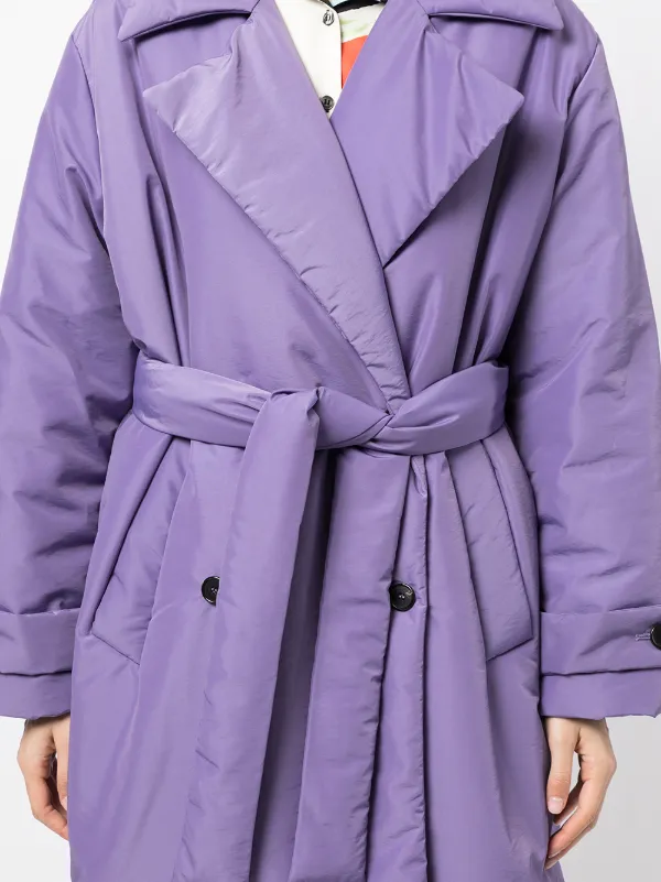 violet trench coat