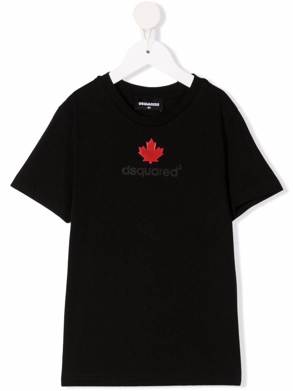 Shop Dsquared2 Logo-print Cotton T-shirt In 黑色