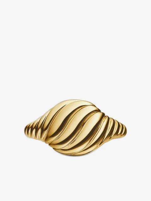 David Yurman 18K yellow gold mini Cable ring