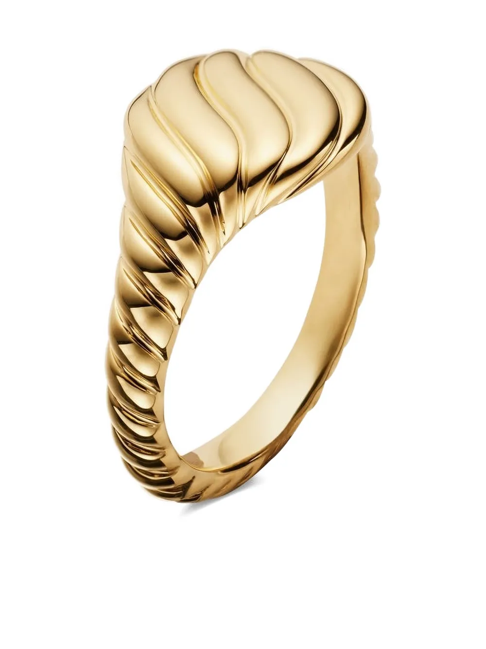 David Yurman 18k Yellow Gold Mini Cable Ring In Gold