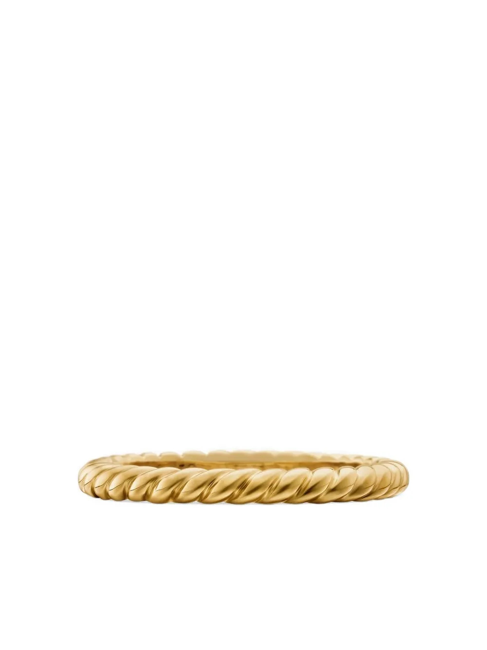 David Yurman 18k Yellow Gold Cable Ring In Brown