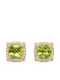 David Yurman 18kt yellow gold petit Chateleine peridot and diamond stud earrings (5mm)