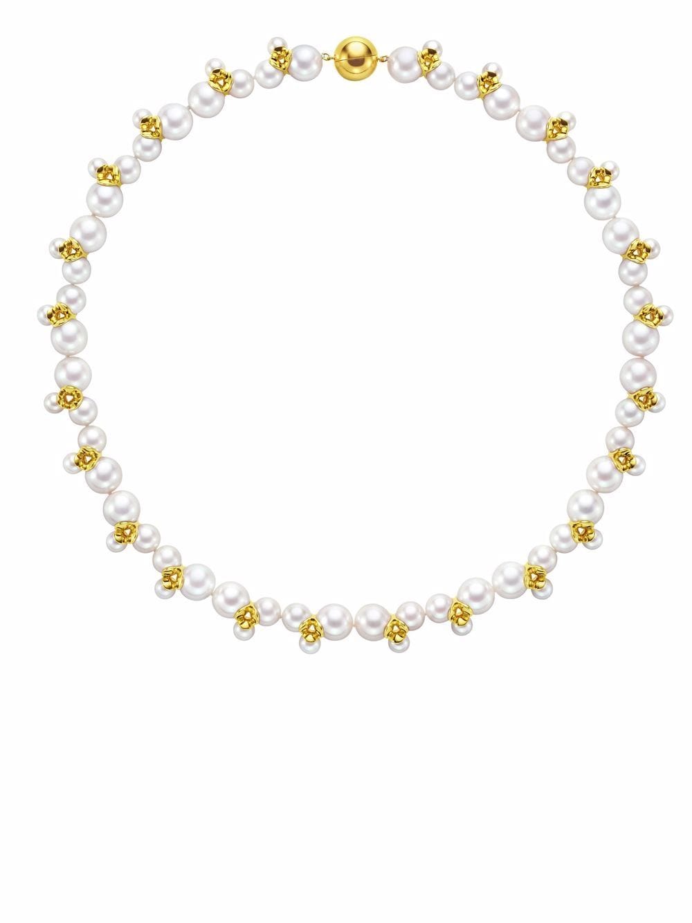 Tasaki 18kt Yellow Gold M/g  Illusion Freshwater Pearl Necklace