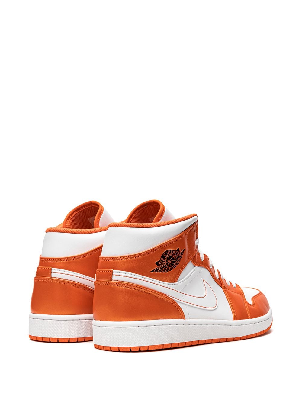 Shop Jordan Air  1 Mid Se "electro Orange" Sneakers In White