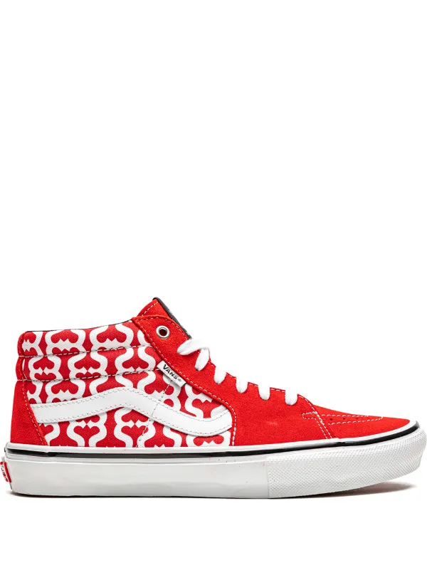 Vans Skate Grosso Mid Supreme Monogram S Red Shoes