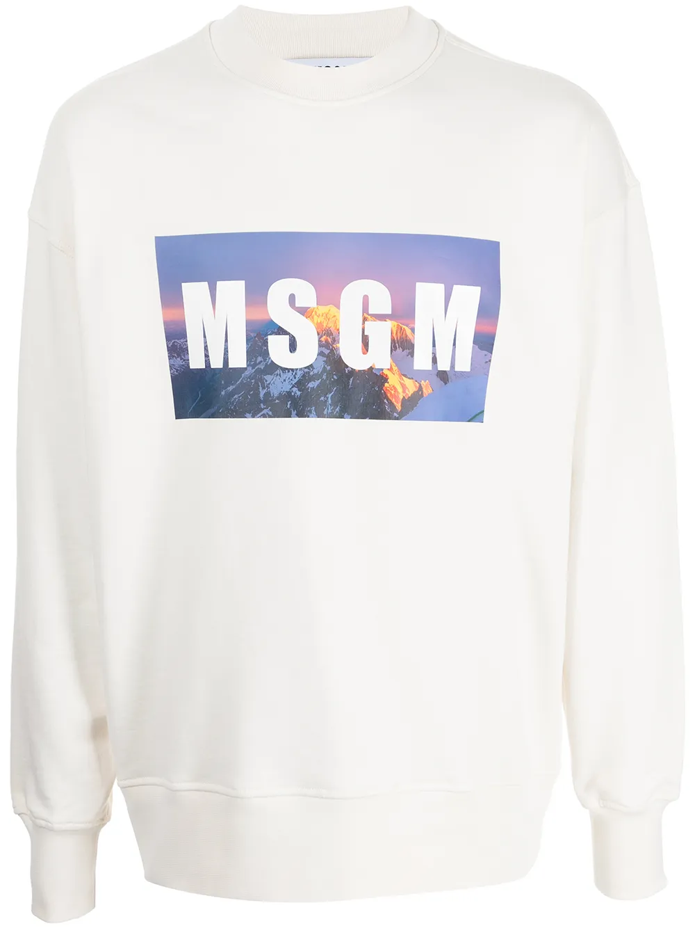 

MSGM sudadera con logo estampado - Neutro