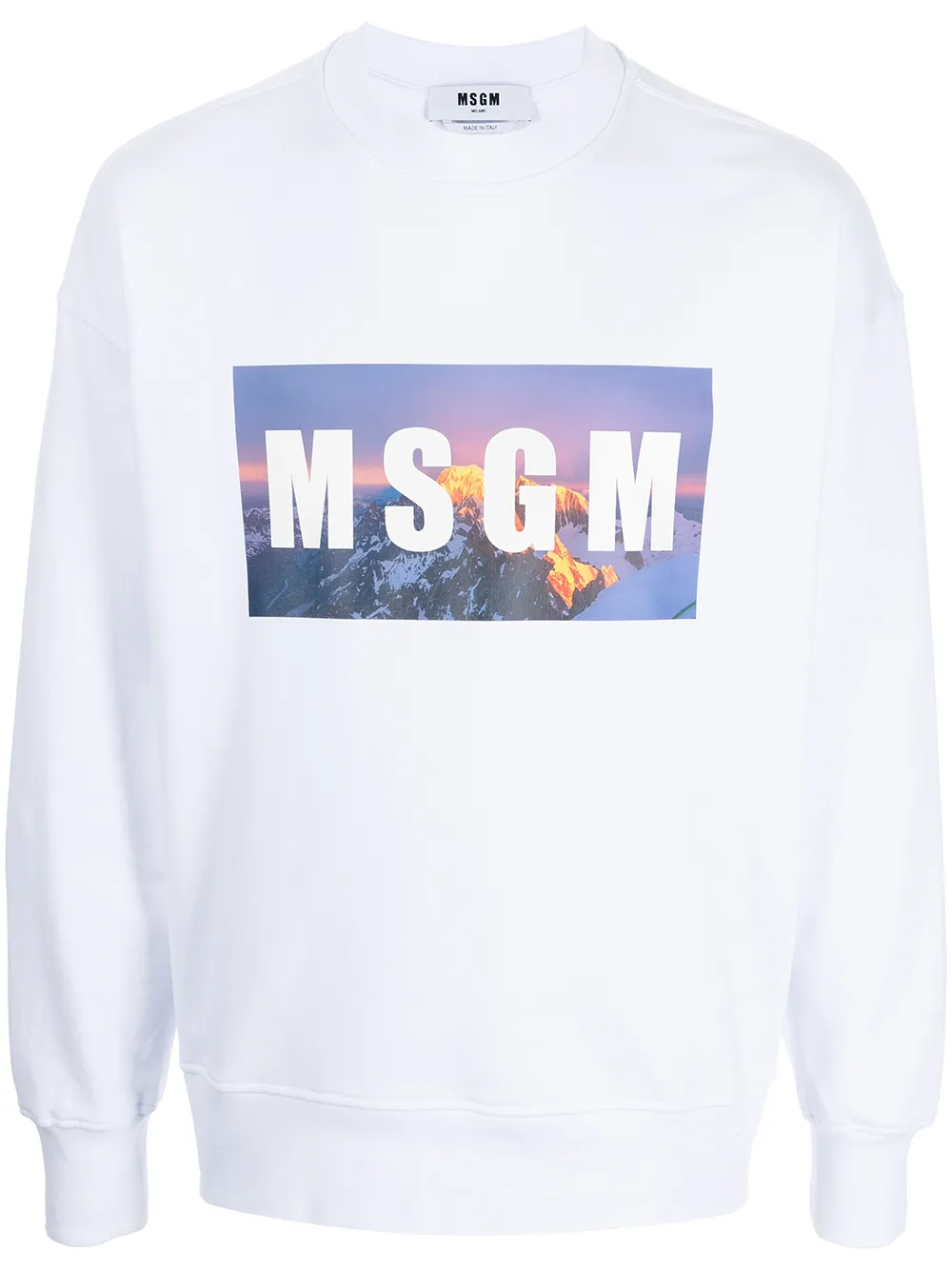 

MSGM logo print sweatshirt - White