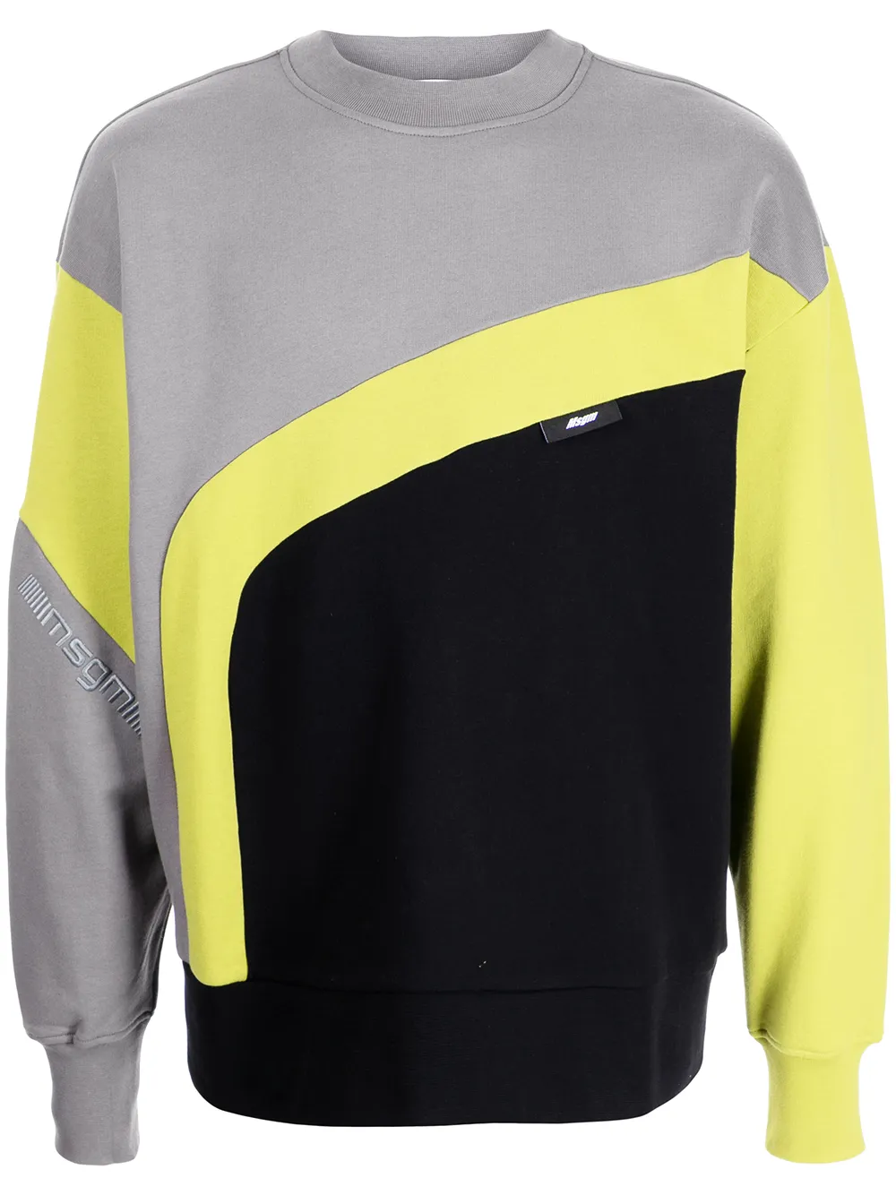 

MSGM sudadera con paneles color block - Gris