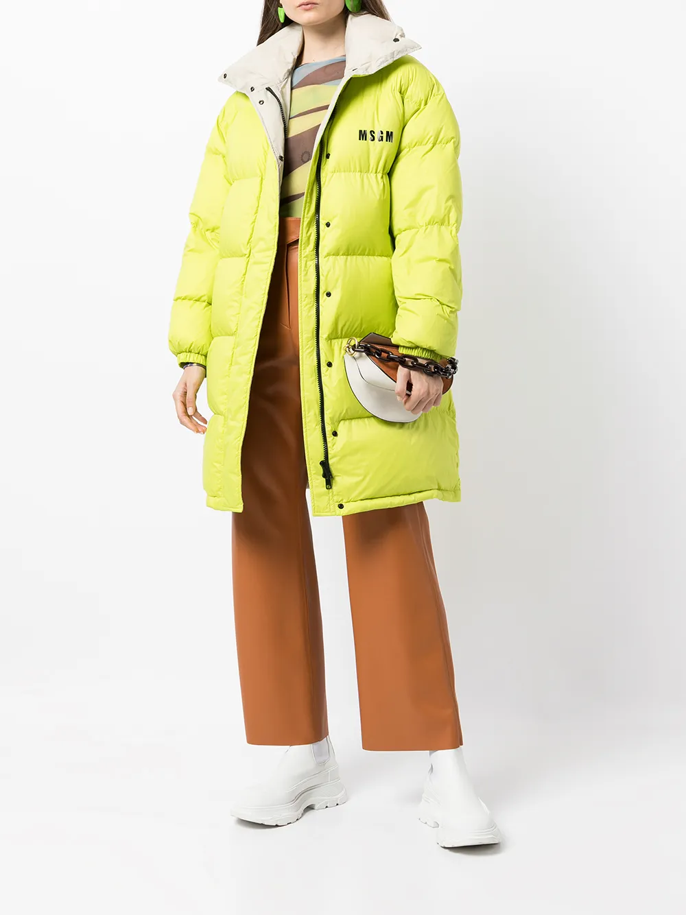 MSGM Gewatteerde mantel - Groen