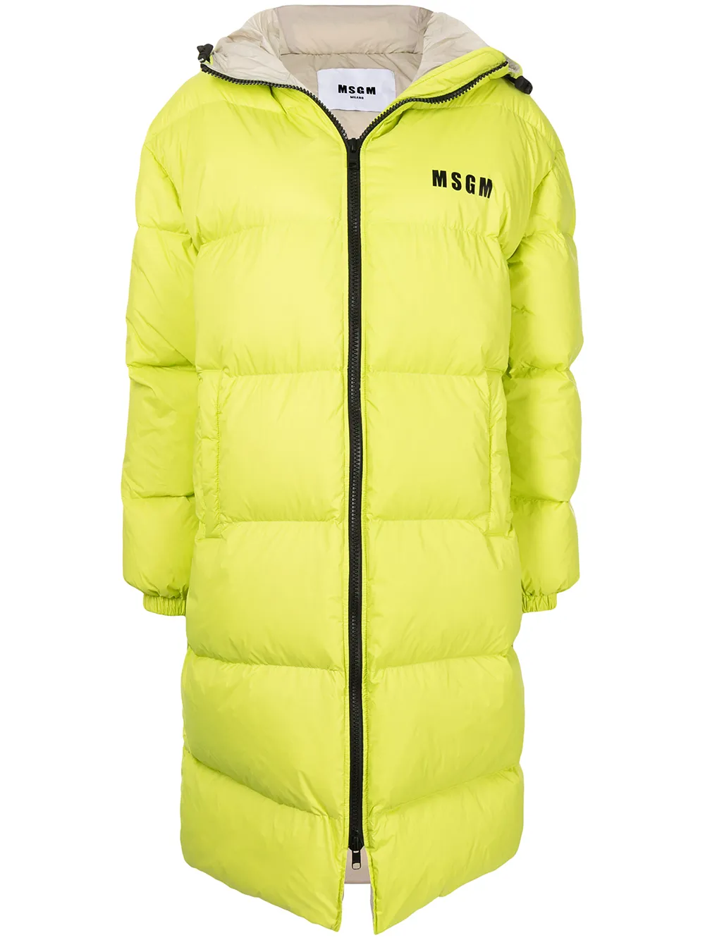 

MSGM mid-length padded coat - Green