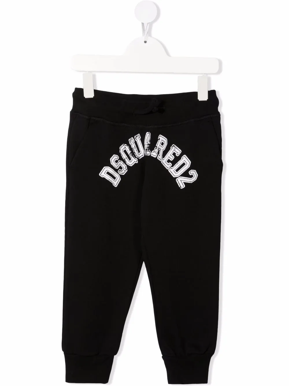 Dsquared2 Logo-print Drawstring-waist Track Trousers In 黑色