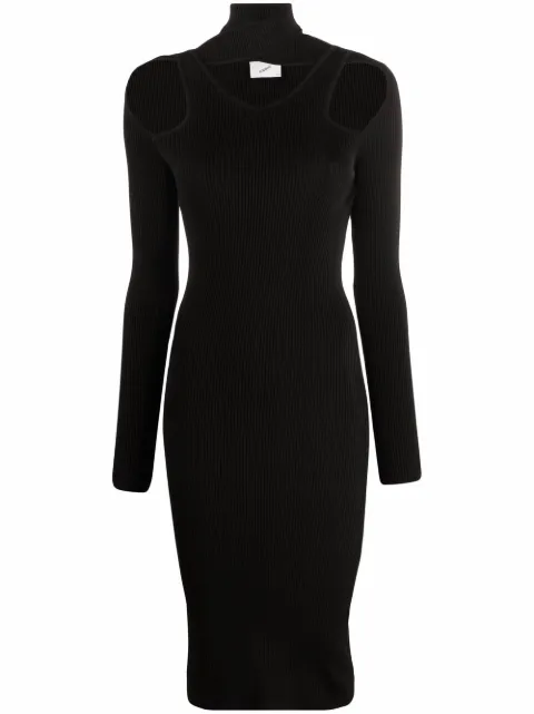 cut-out knit dress