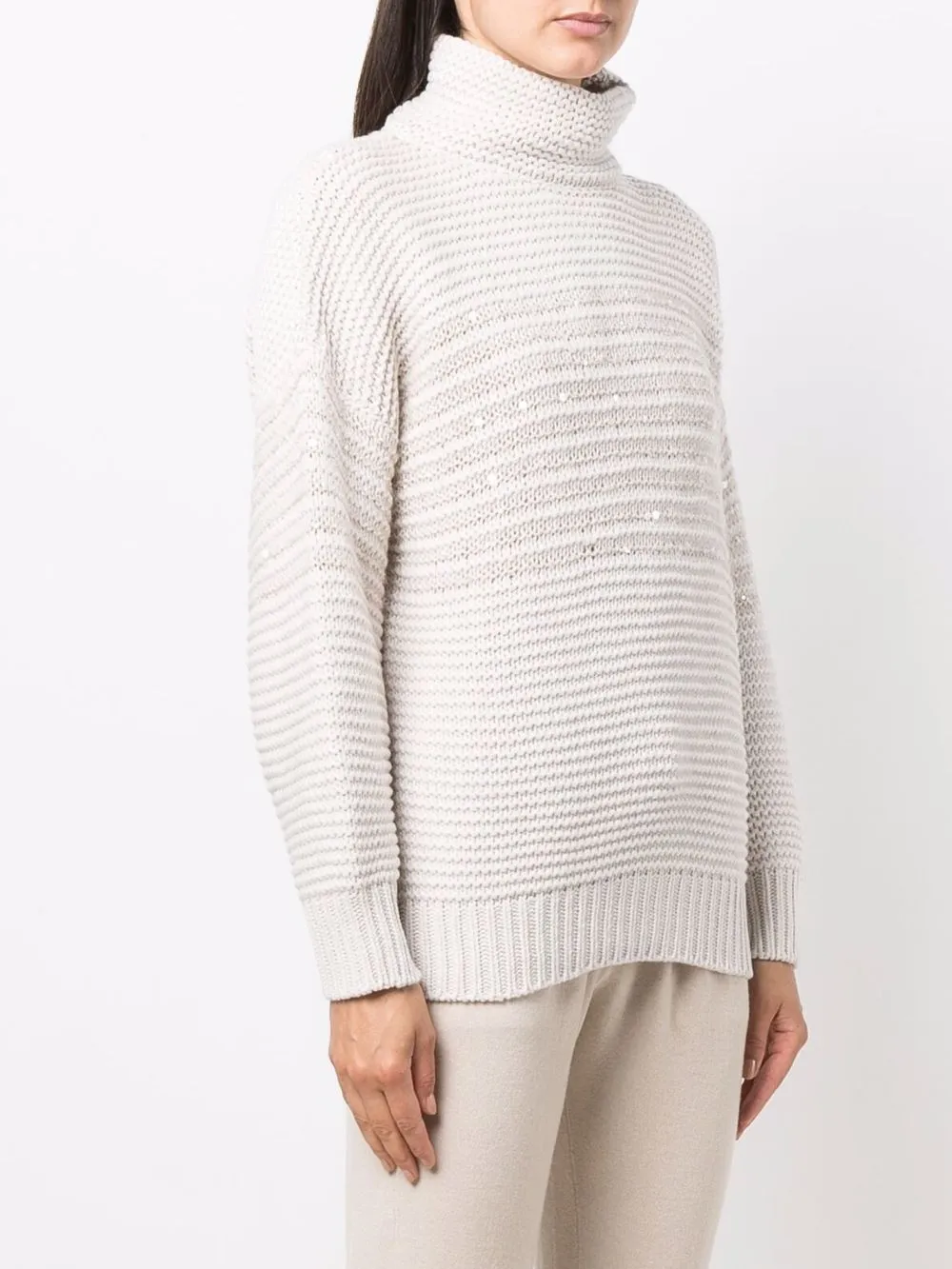 Brunello Cucinelli sequin-embellished roll-neck Knitted Jumper - Farfetch