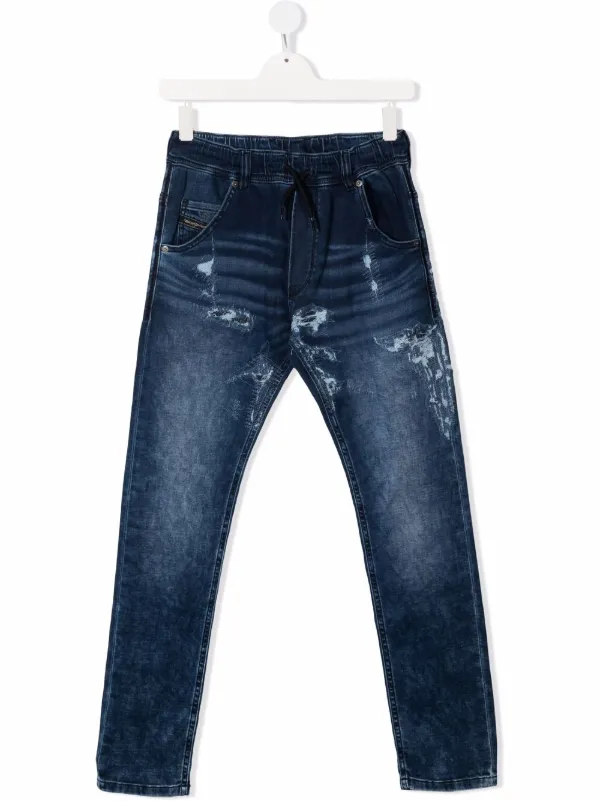 Shop Diesel Kids TEEN elasticated-waist 