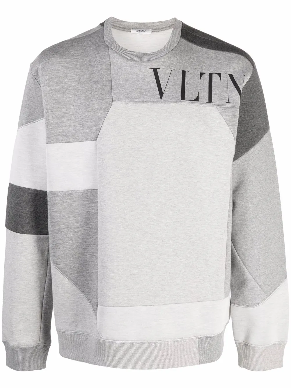 

Valentino VLTN-print patchwork sweatshirt - Grey