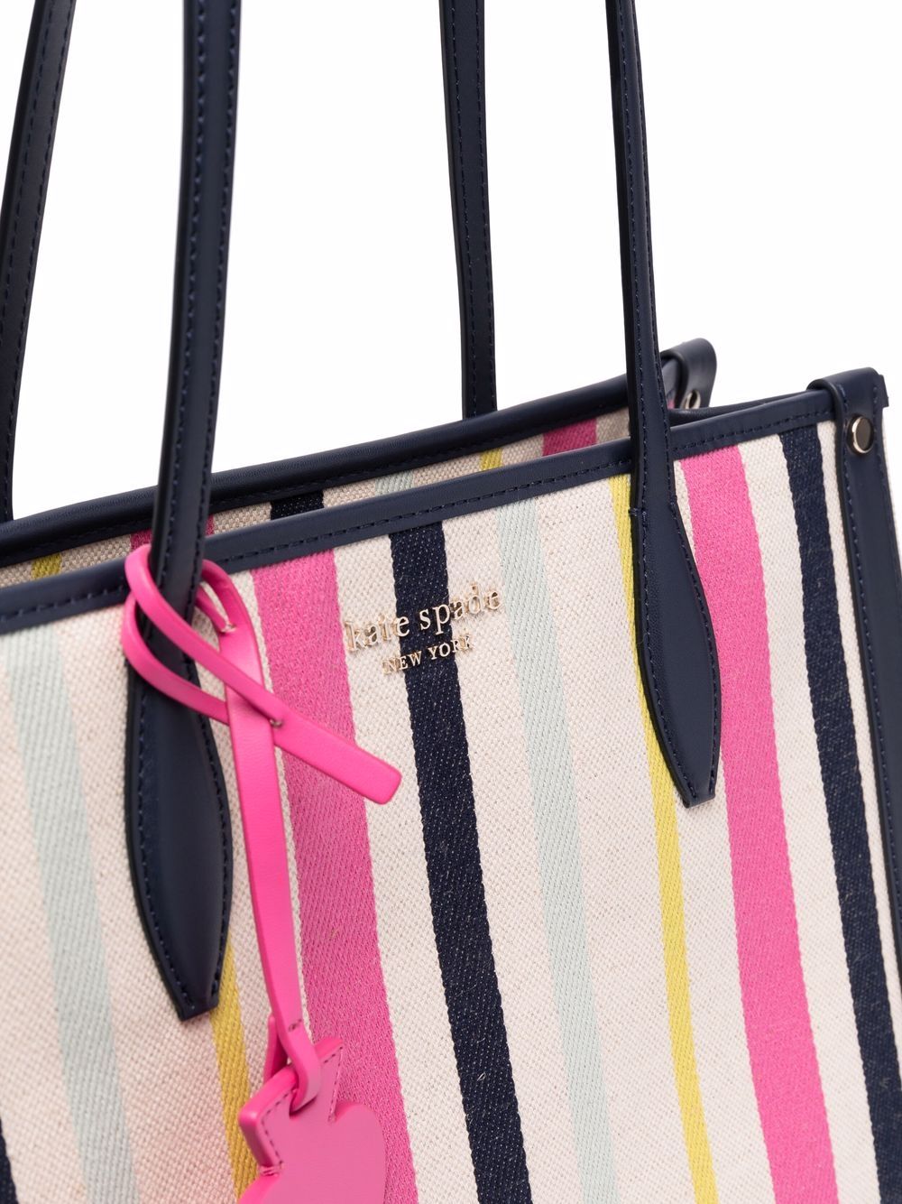 фото Kate spade полосатая сумка-тоут с логотипом