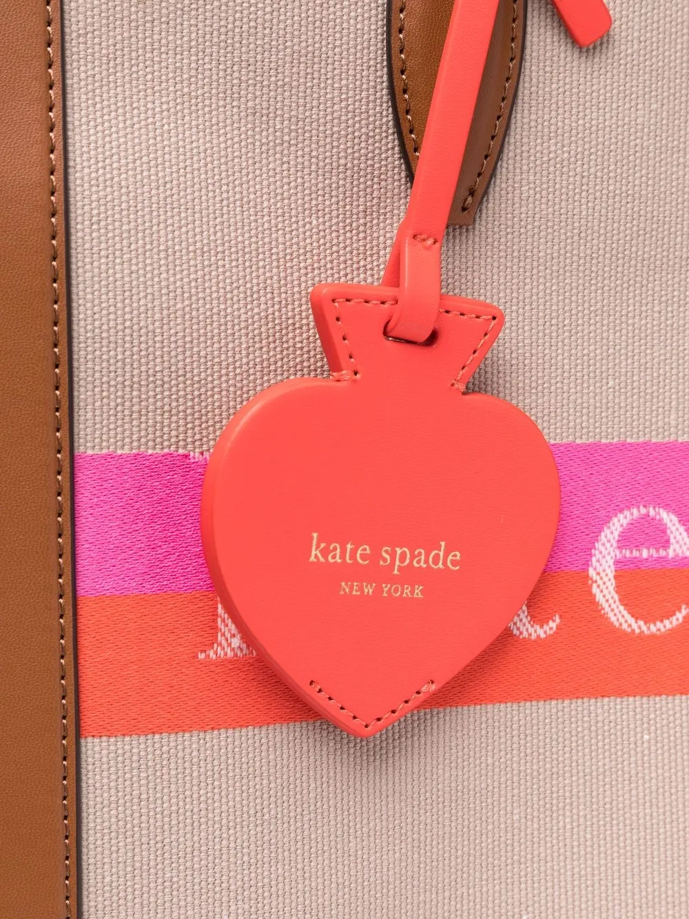 фото Kate spade полосатая сумка-тоут с логотипом