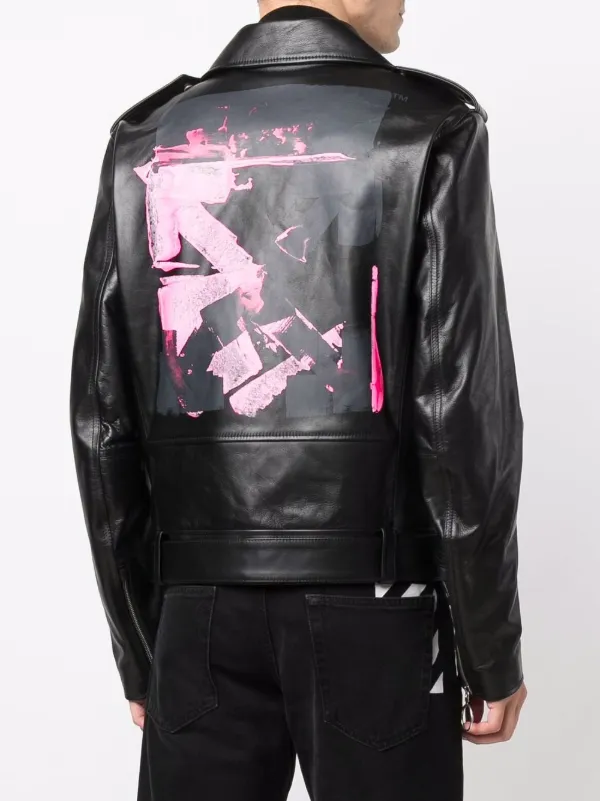 Off white 2025 leather jacket mens