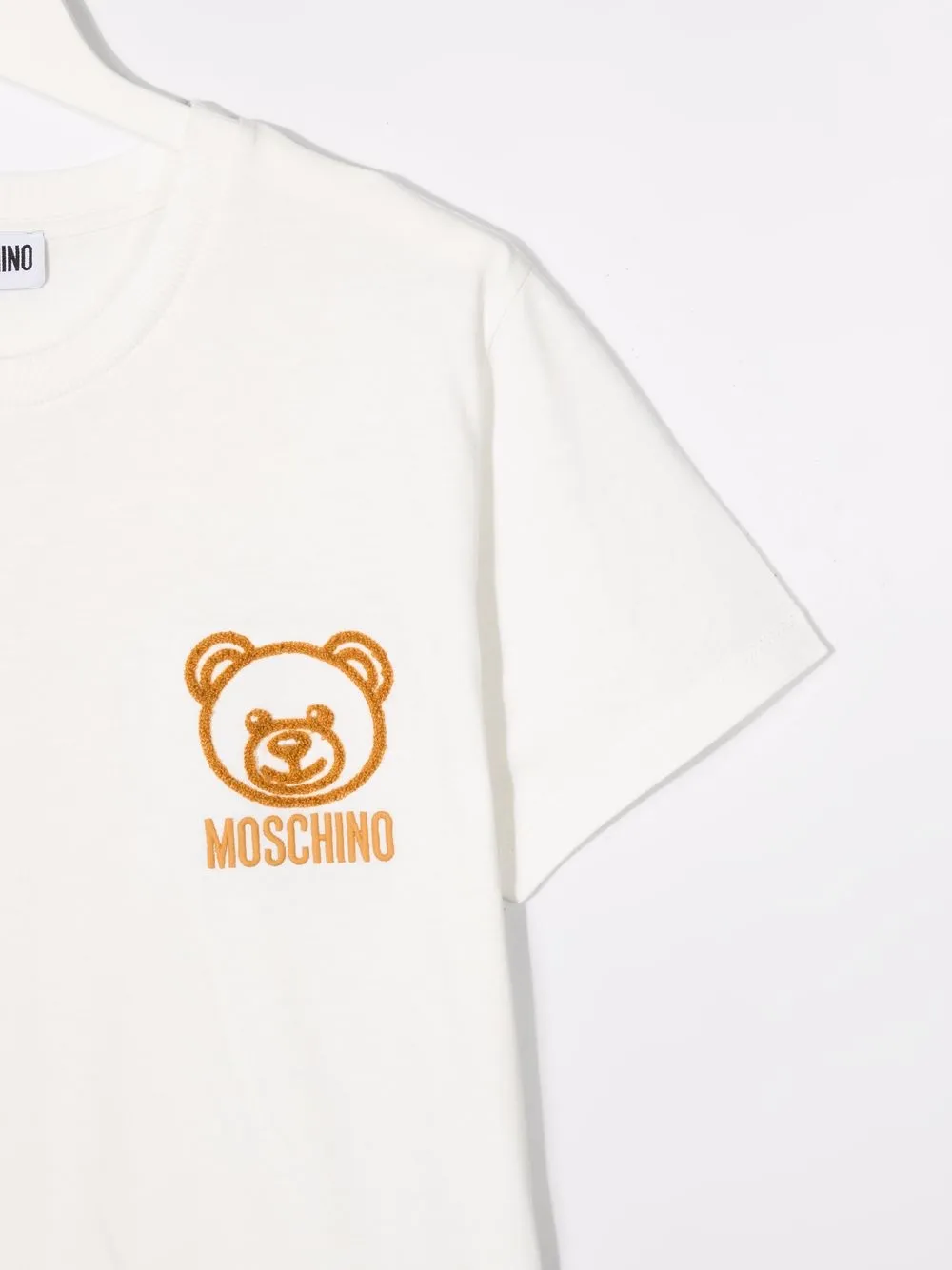 фото Moschino kids футболка с вышитым логотипом