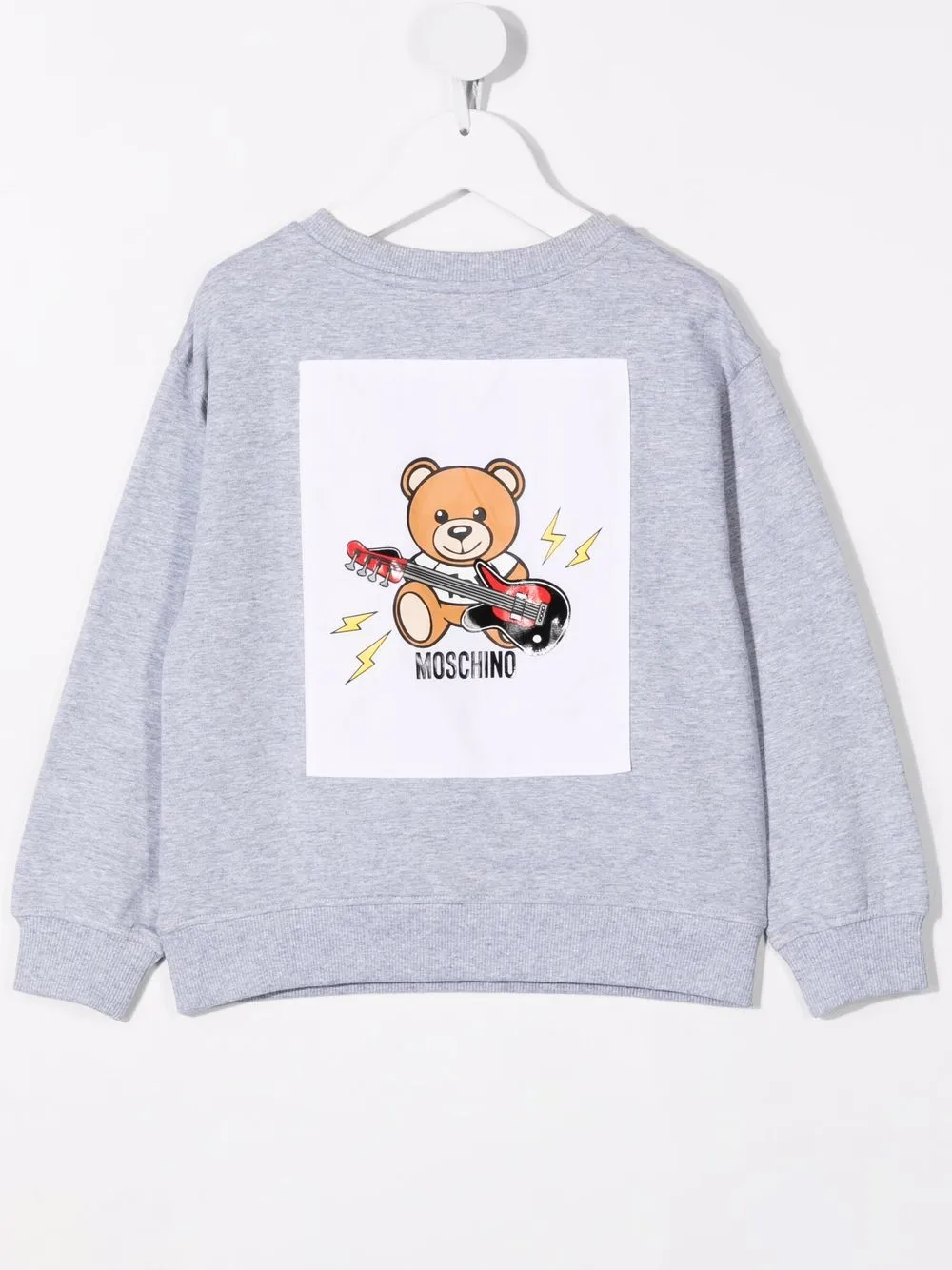 Moschino Kids Trui met zak - Grijs