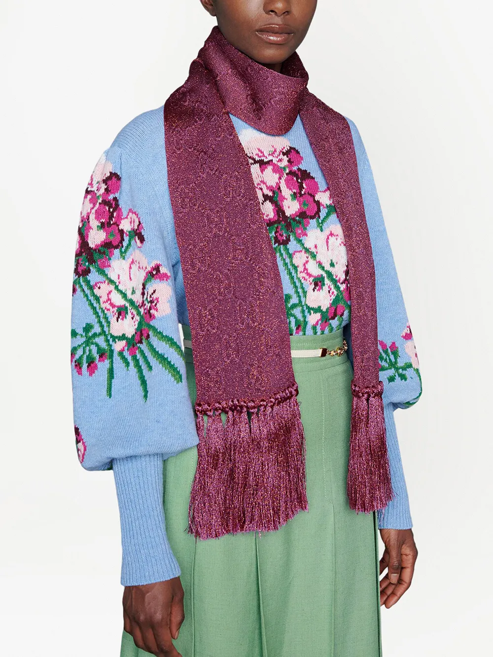 Gucci Gebreide sjaal - Roze