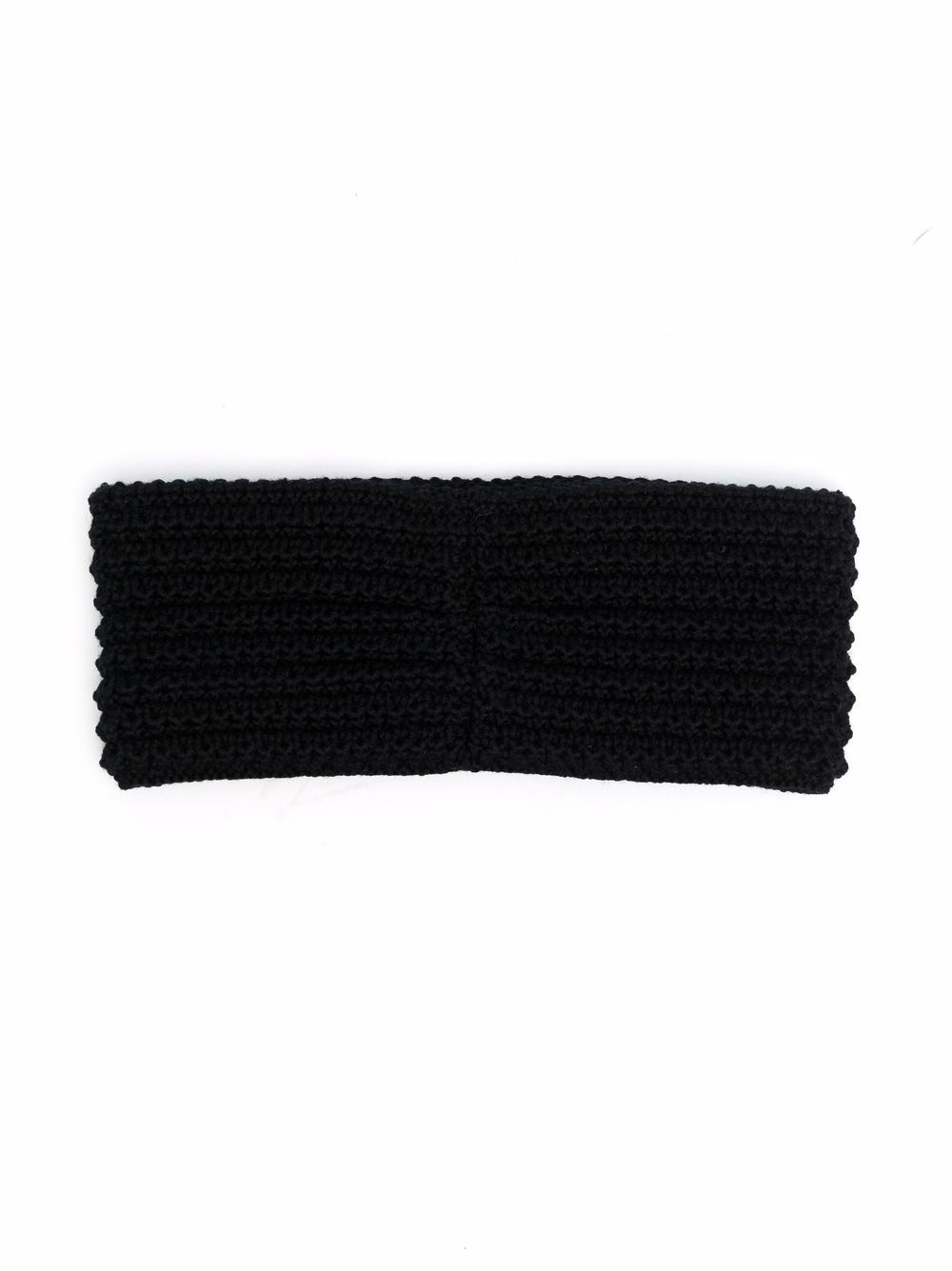 Shop Parajumpers Logo-patch Knit Band In Schwarz