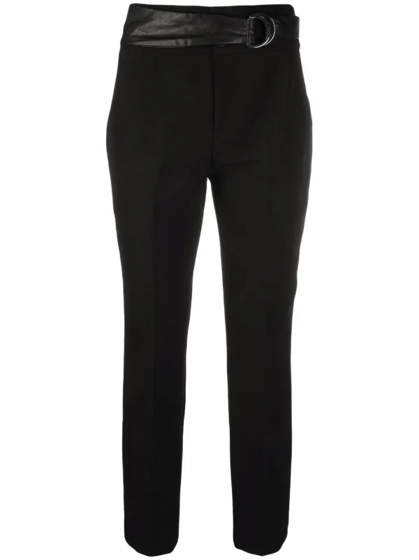 Belted slim fit trousers Clearance