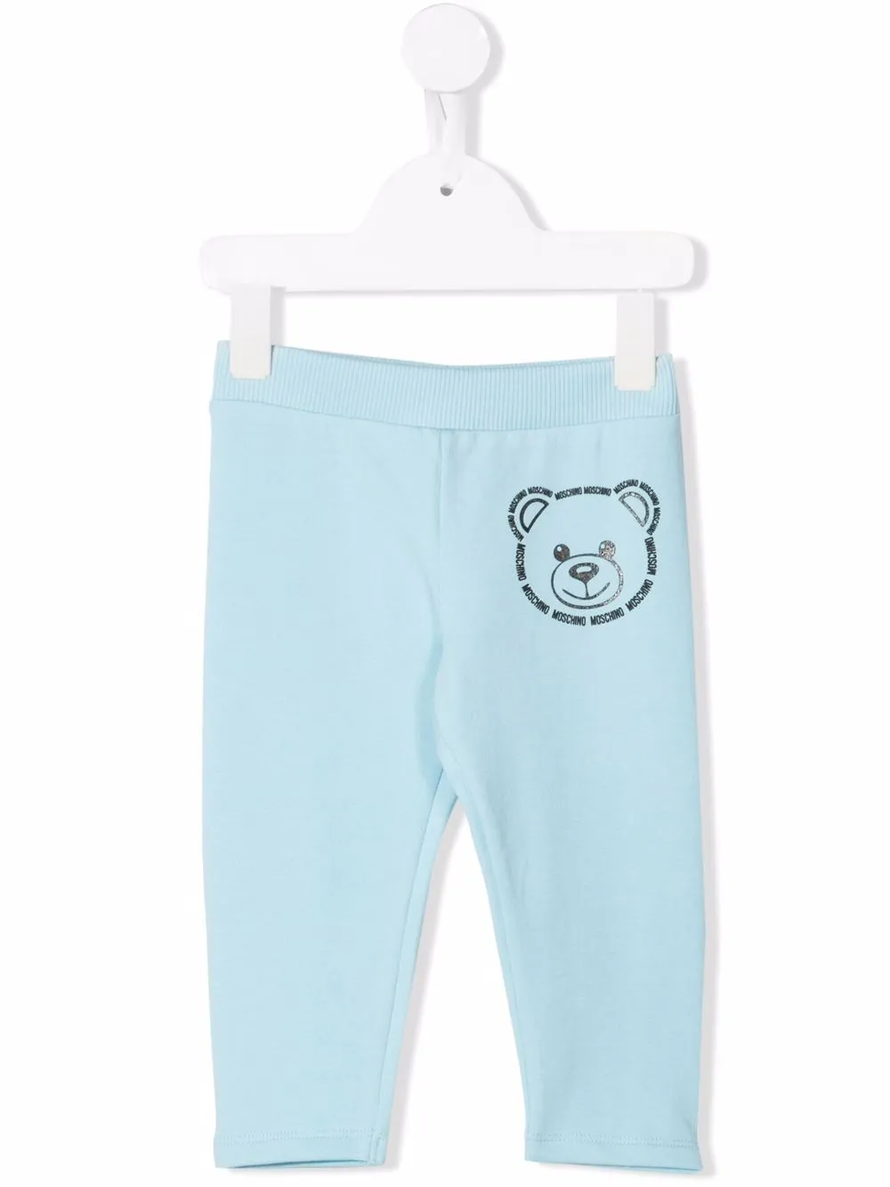 

Moschino Kids pants con motivo Teddy Bear - Azul