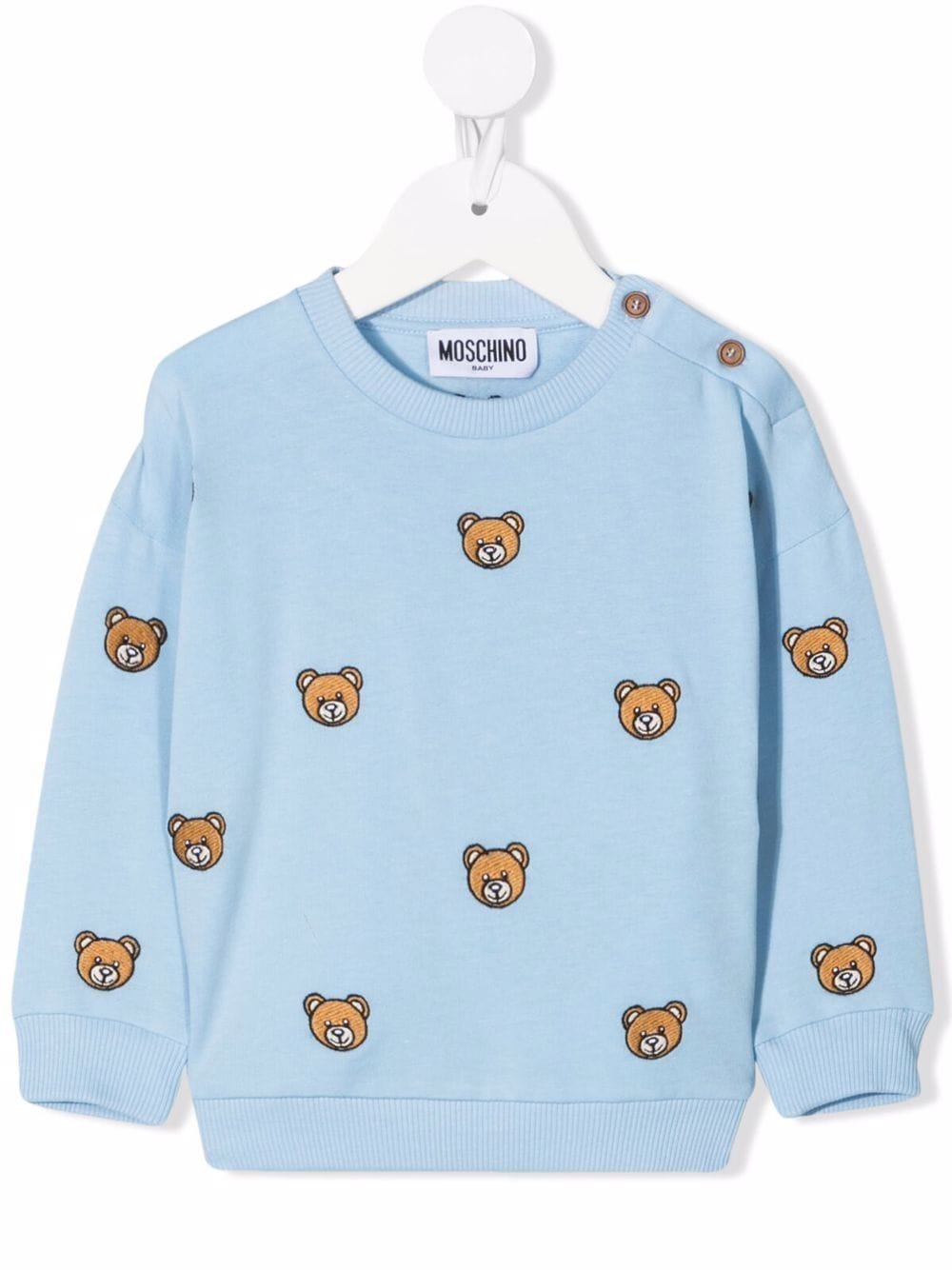 Moschino Kids толстовка с принтом Teddy Bear Синий MUF03ULDB78 17020869