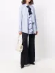 Jejia striped ruffle-bib shirt