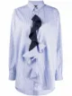 Image 1 of Jejia striped ruffle-bib shirt