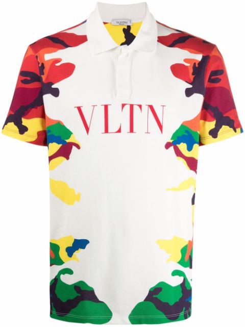 Valentino CAMOU7-print polo shirt