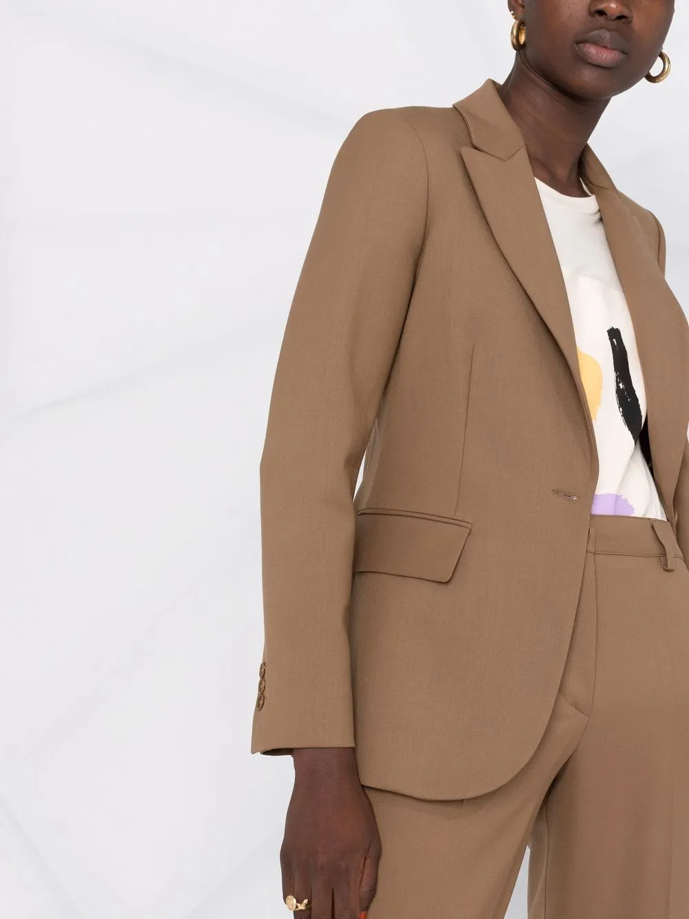 P.a.r.o.s.h Single-breasted Tailored Blazer In Brown