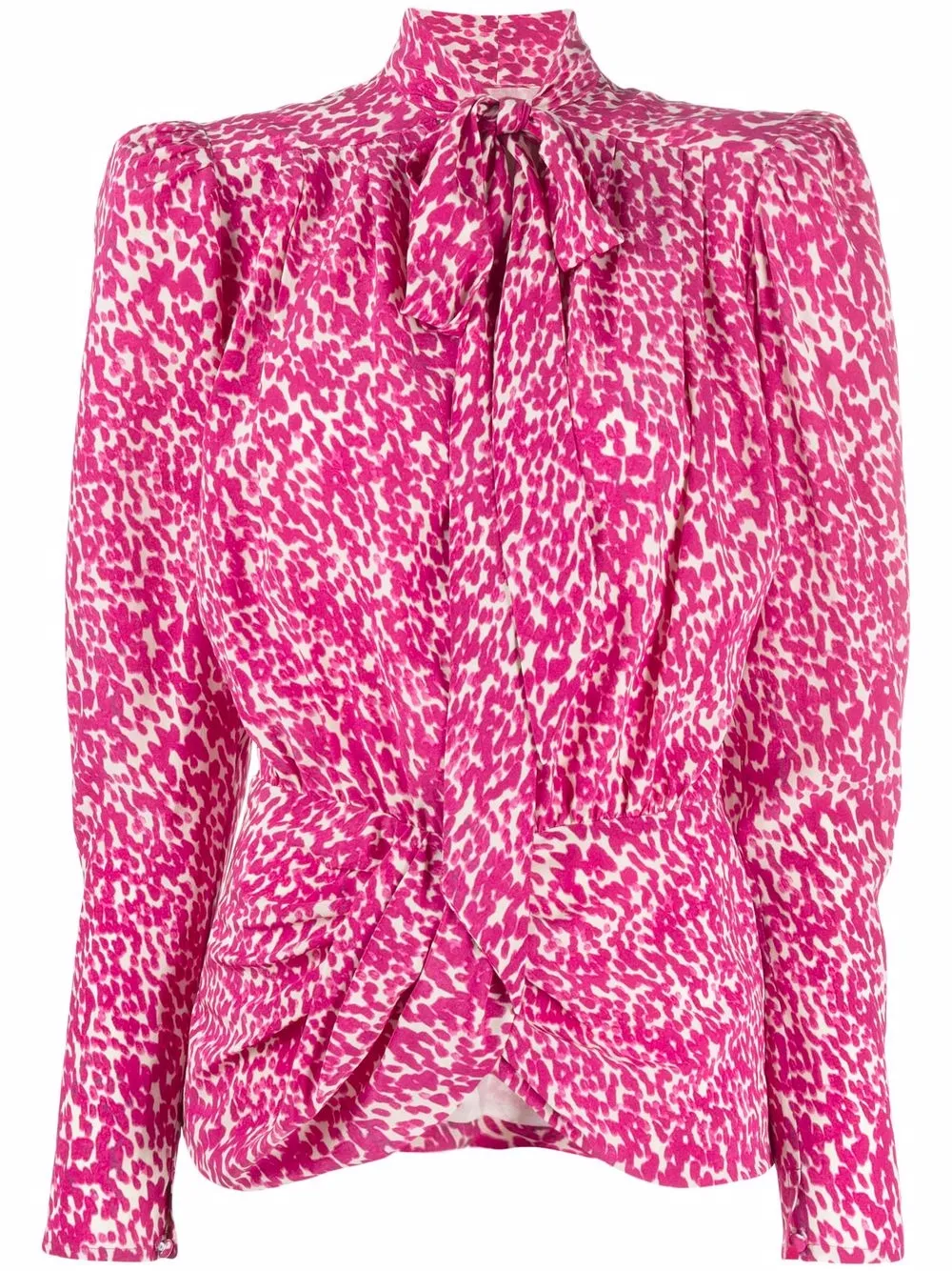 

Isabel Marant blusa de seda con estampado abstracto - Rosado