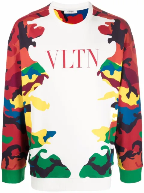 Valentino Garavani camouflage logo-print sweatshirt