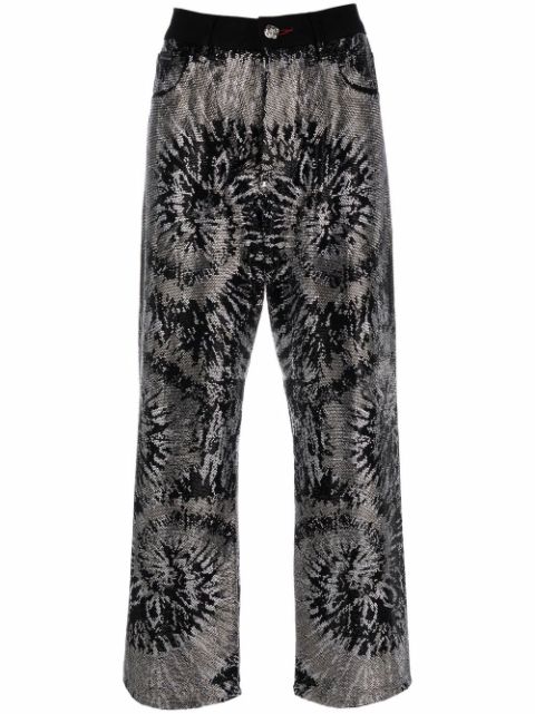 Philipp Plein embellished wide-leg jeans Women