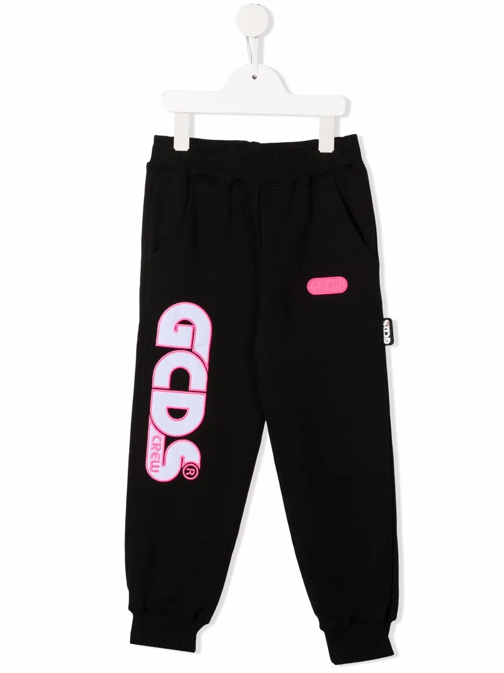 

Gcds Kids logo patch track pants - Black