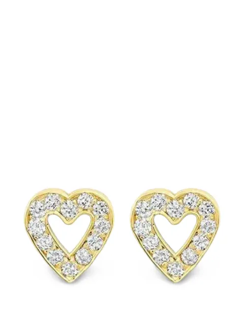 Jennifer Meyer mini Open Heart diamond earrings