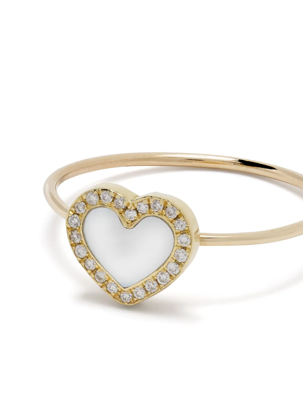  Jennifer Meyer 18kt Heart Gelbgoldring Mit Diamanten 