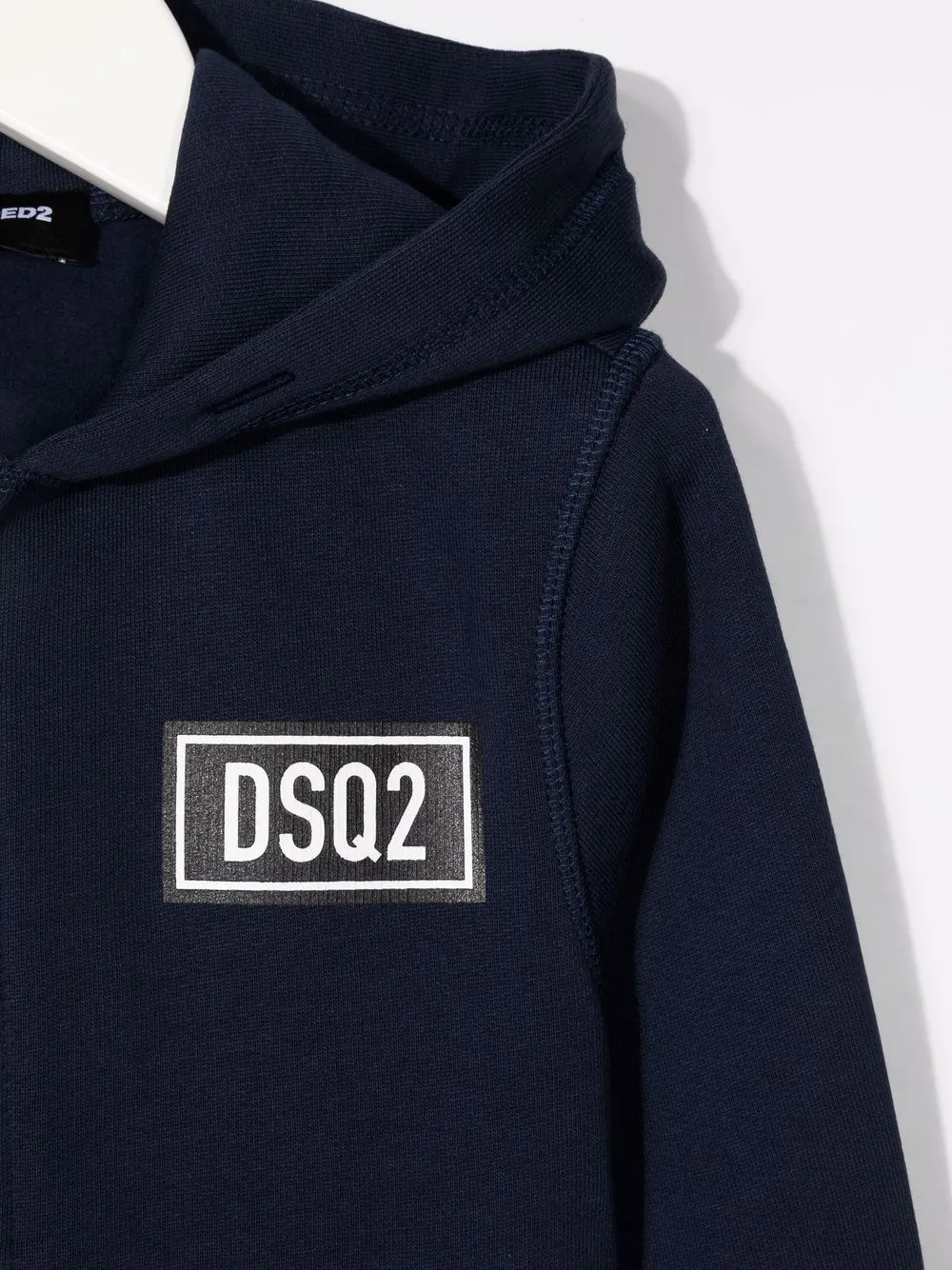 Dsquared2 Logo-patch Hooded Jacket In Blue