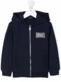 DSQUARED2 KIDS logo-patch hooded jacket - Blue