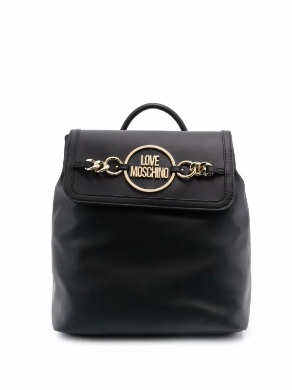 moschino leather backpack