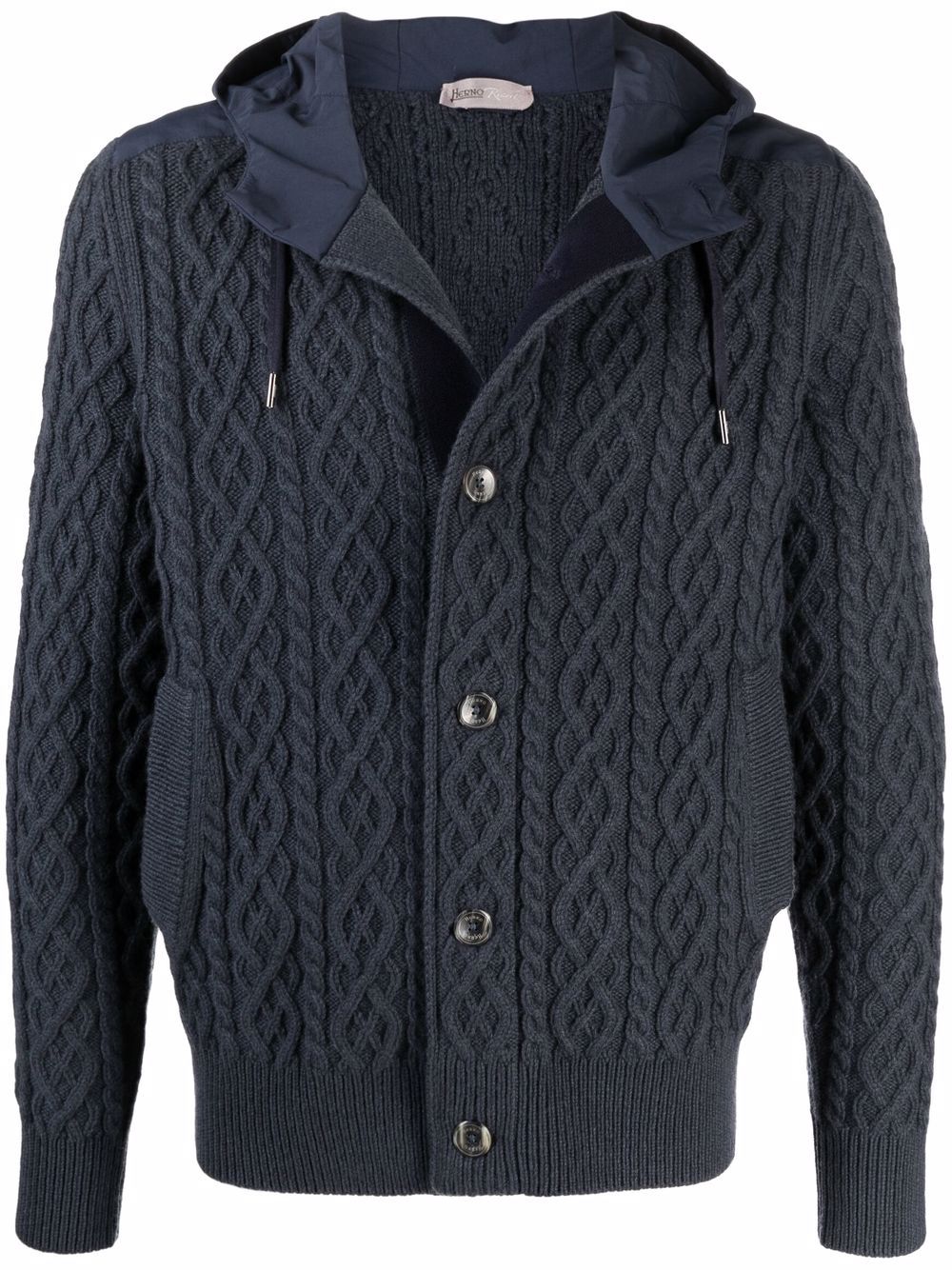 Herno cable-knit Hooded Jacket - Farfetch