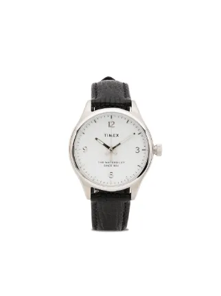 Waterbury traditional 34mm outlet leather strap watch