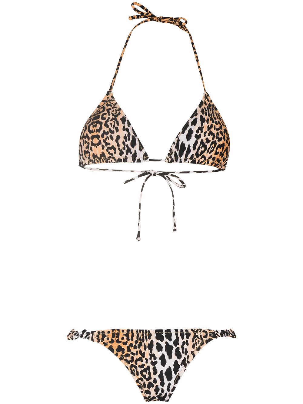 reina olga bikini the scrunchie à imprimé léopard - noir