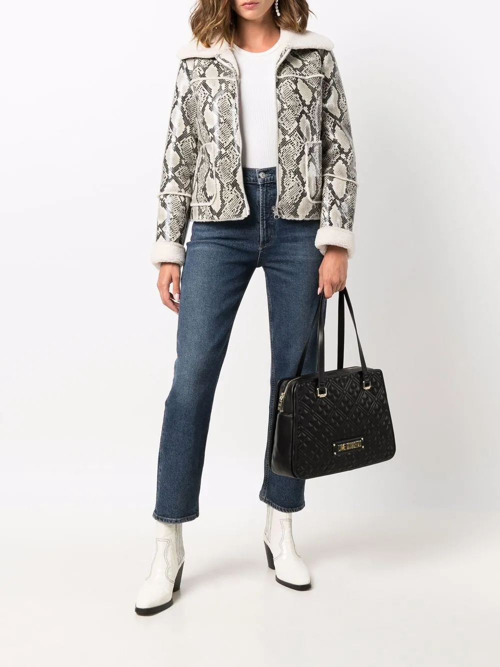 фото Love moschino стеганая сумка-тоут из искусственной кожи