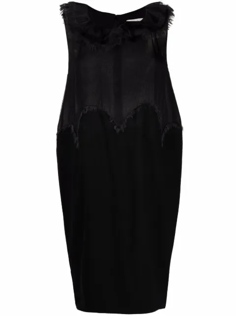 Saint Laurent Pre-Owned 2000s frayed detailing sleeveless dress