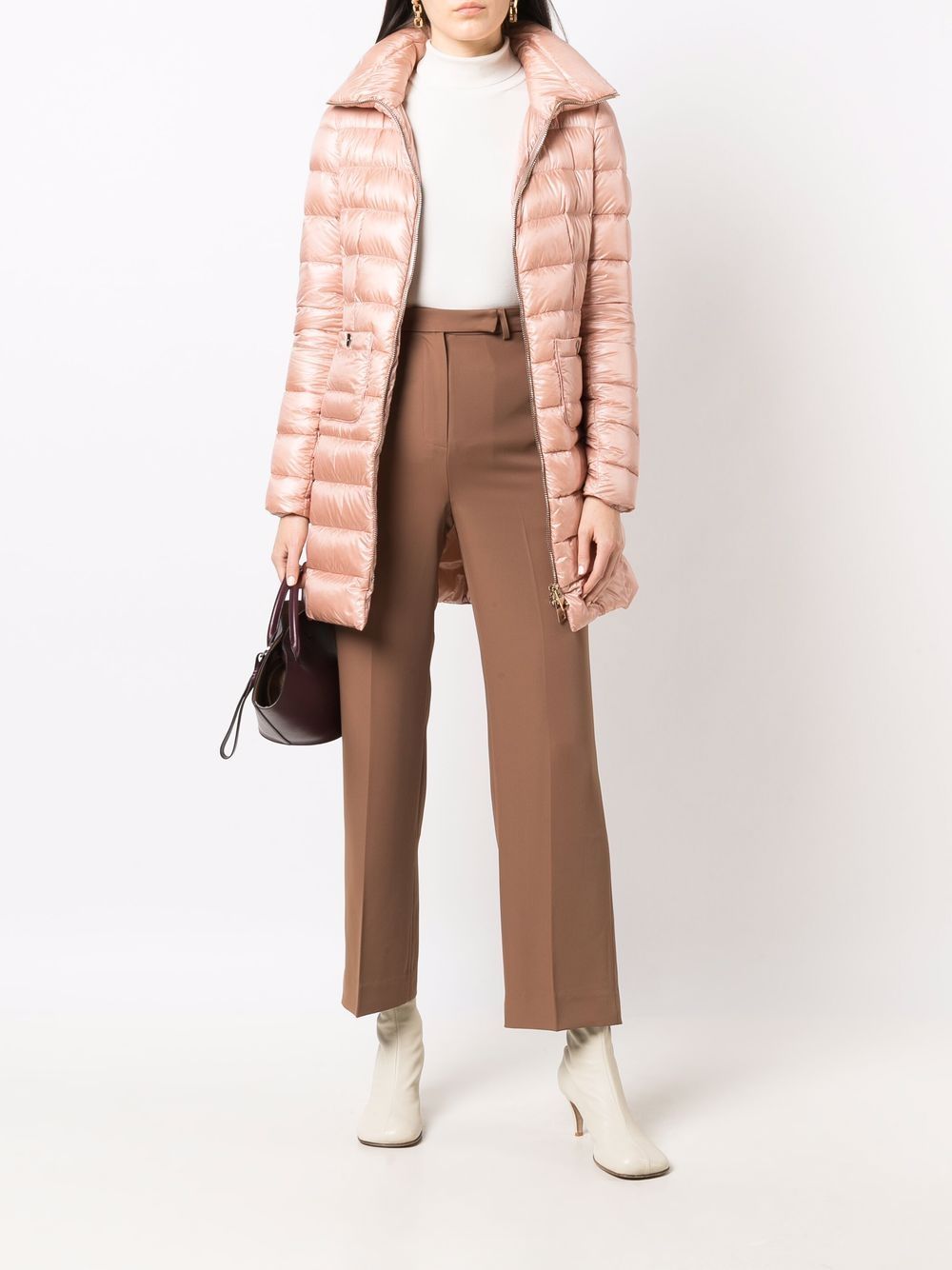Shop Herno Padded Zip-up Coat In Rosa
